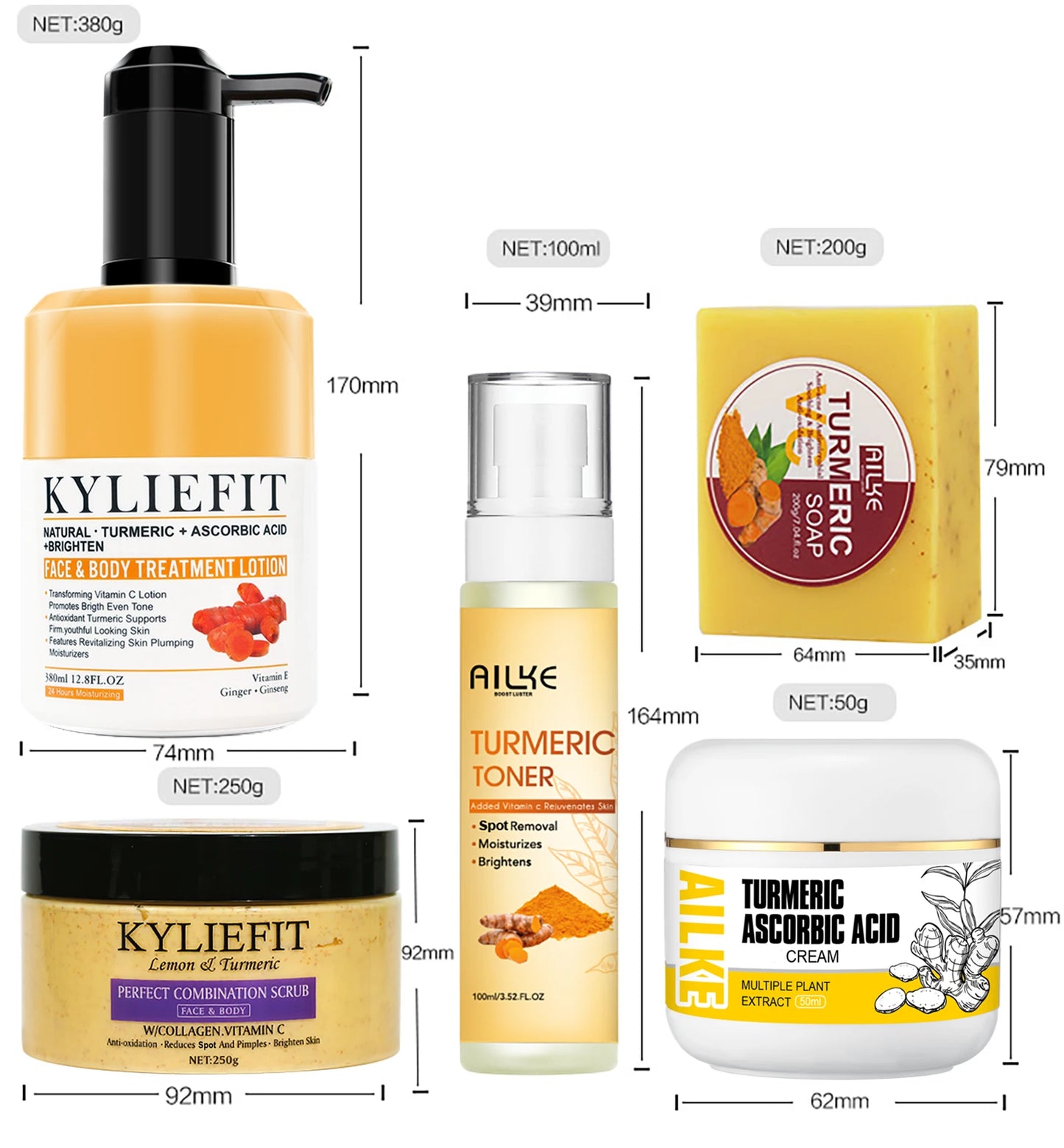 Turmeric Brightening Skin Care Set