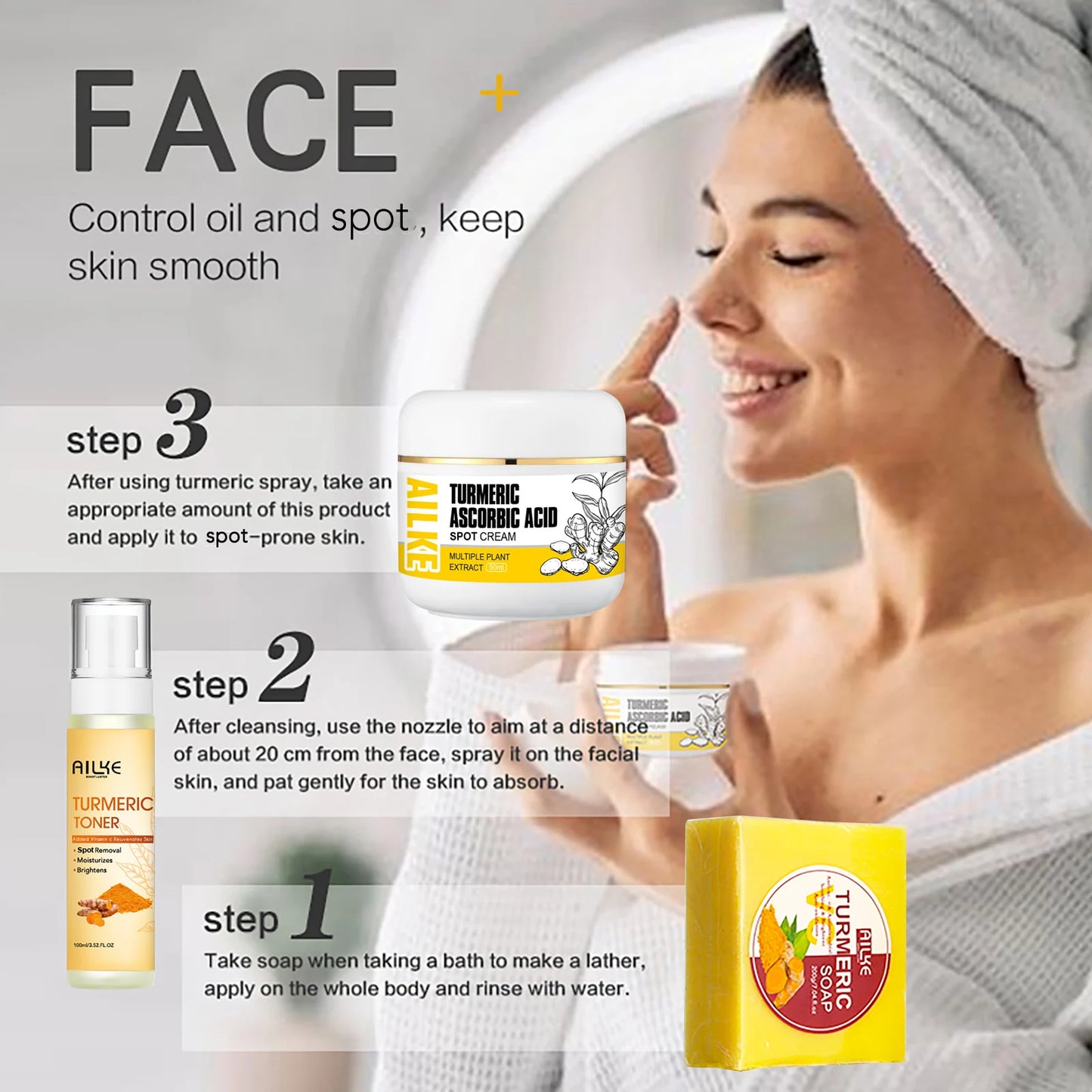 Turmeric Brightening Skin Care Set