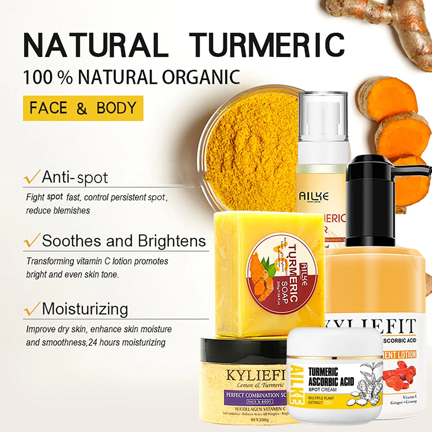 Turmeric Brightening Skin Care Set